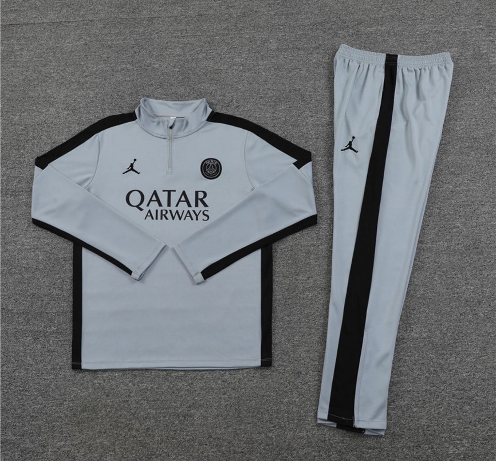 Replica Grey and Black PSG Tracksuit (Pre-order)