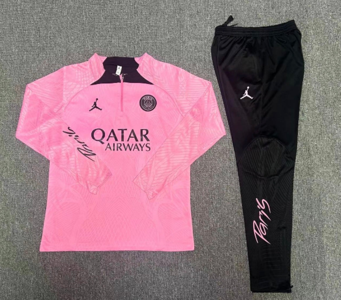 Replica Pink and Black PSG Tracksuit (Pre-order)