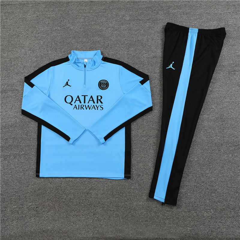 Replica PSG Baby Blue and Black Tracksuit (Pre-order)