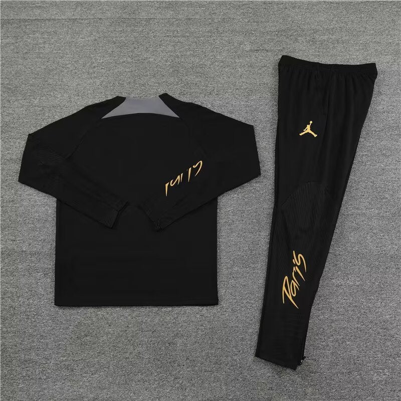 Replica Black and Tint of Gold PSG Tracksuit (Pre-order)