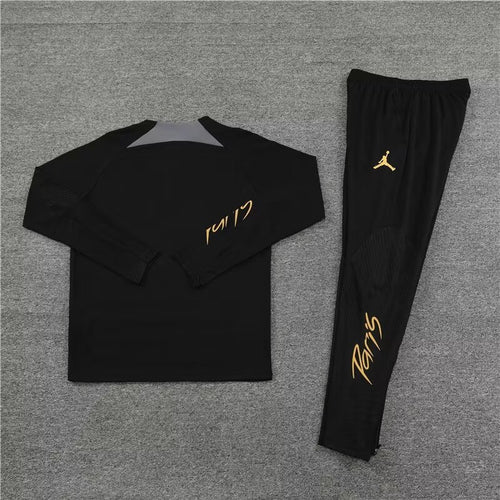Replica Black and Tint of Gold PSG Tracksuit (Pre-order)