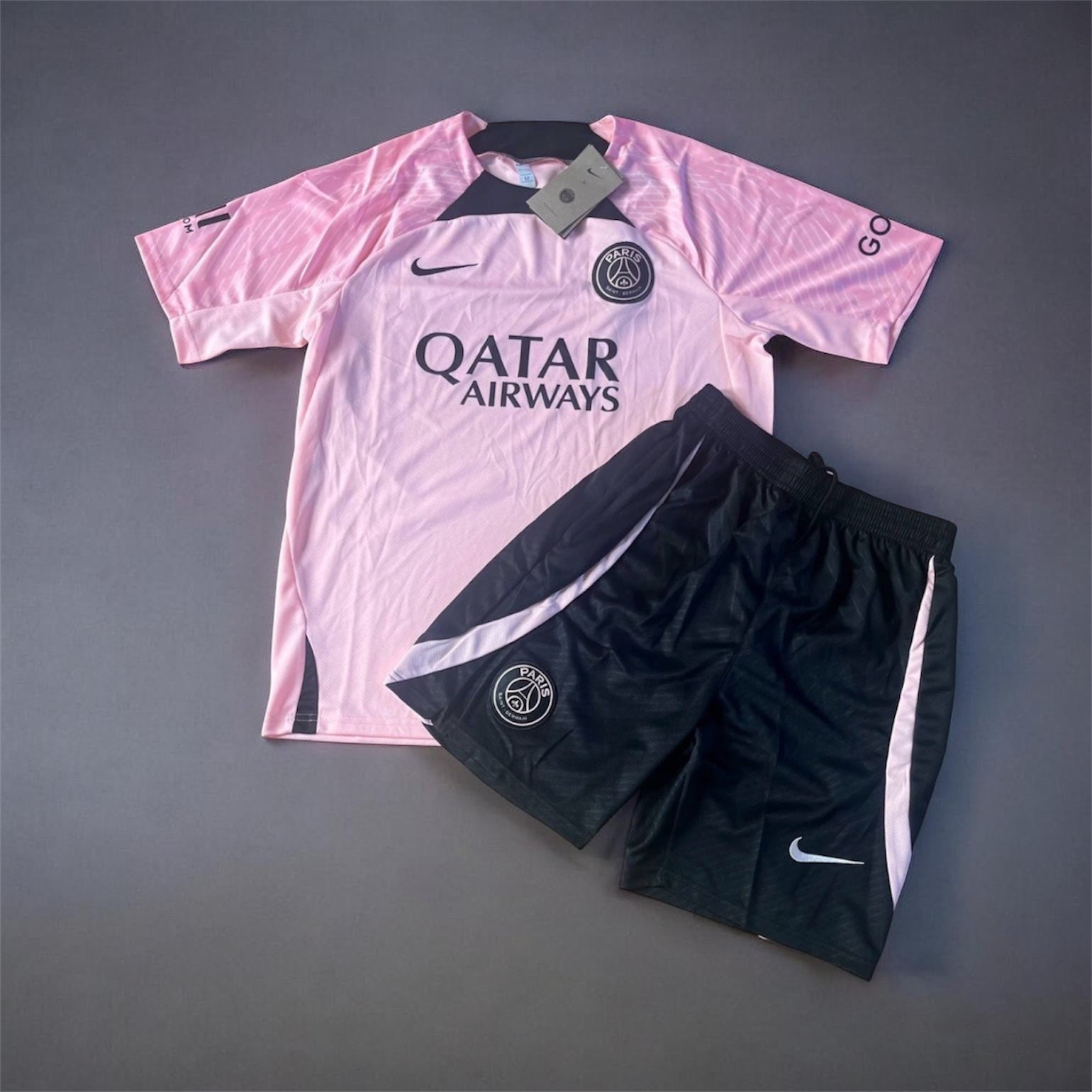 Replica Pink and Black Short Set (Pre-order)